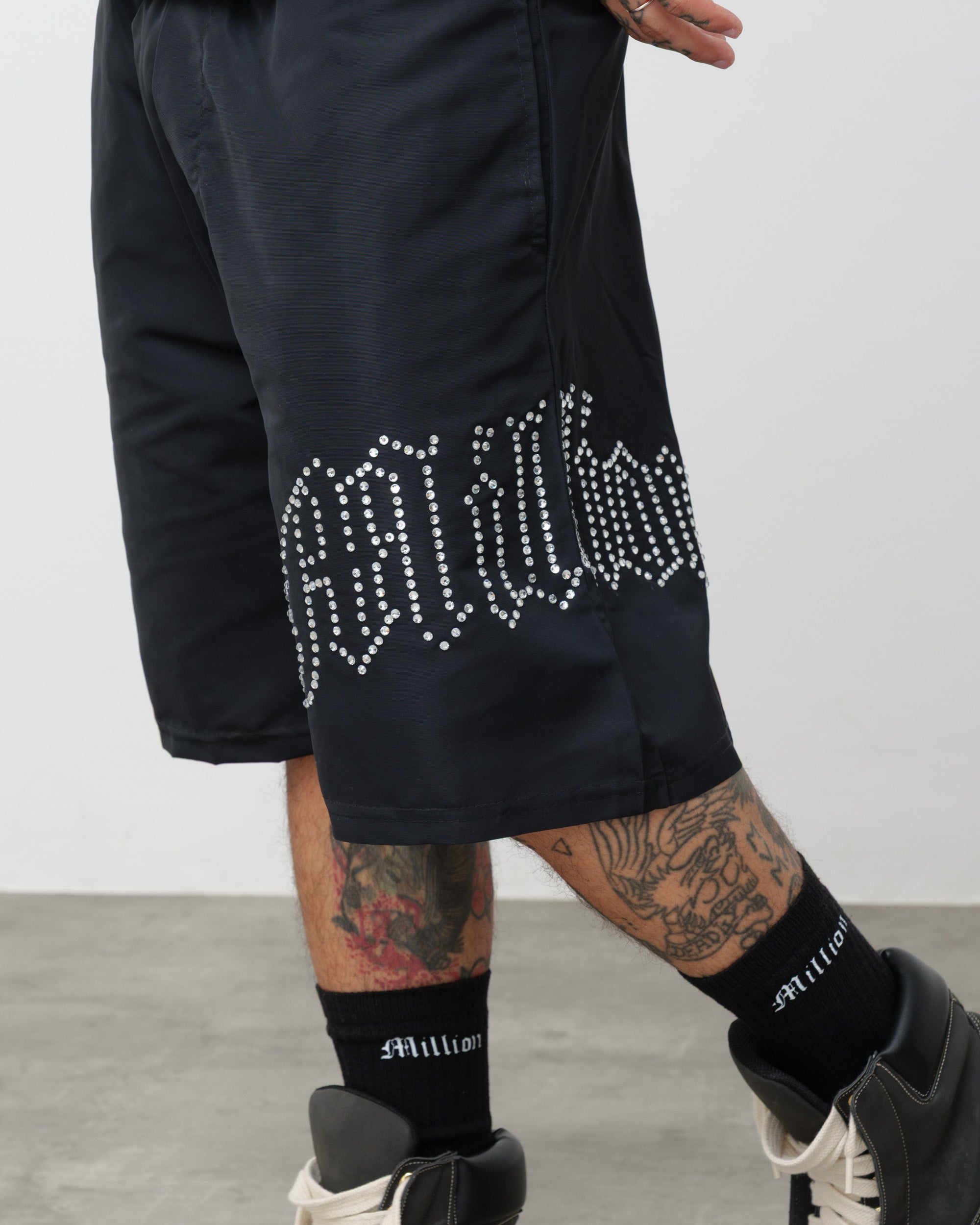 Tech Shorts Black - White Diamond