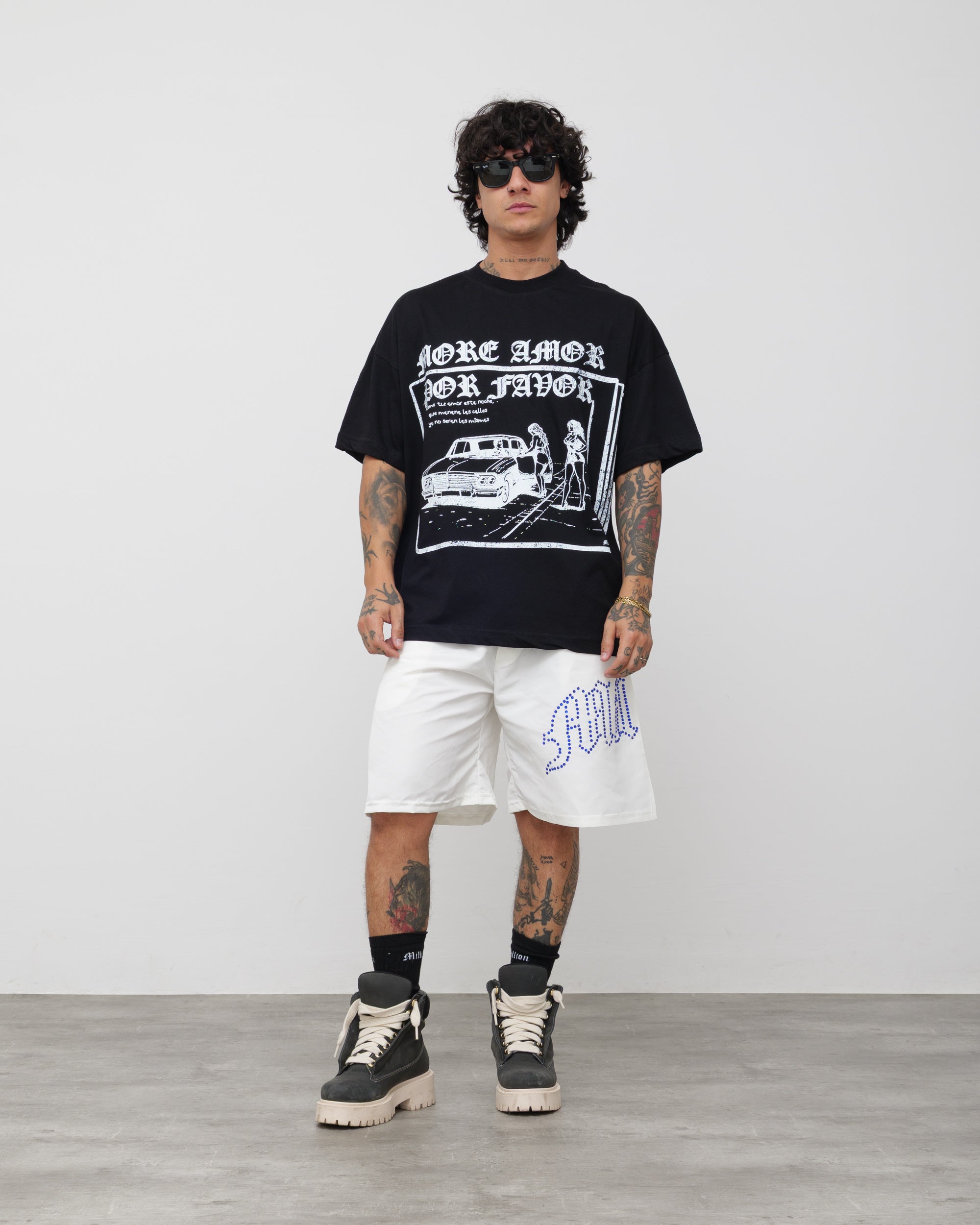 Tech Shorts Black - Blue Diamond