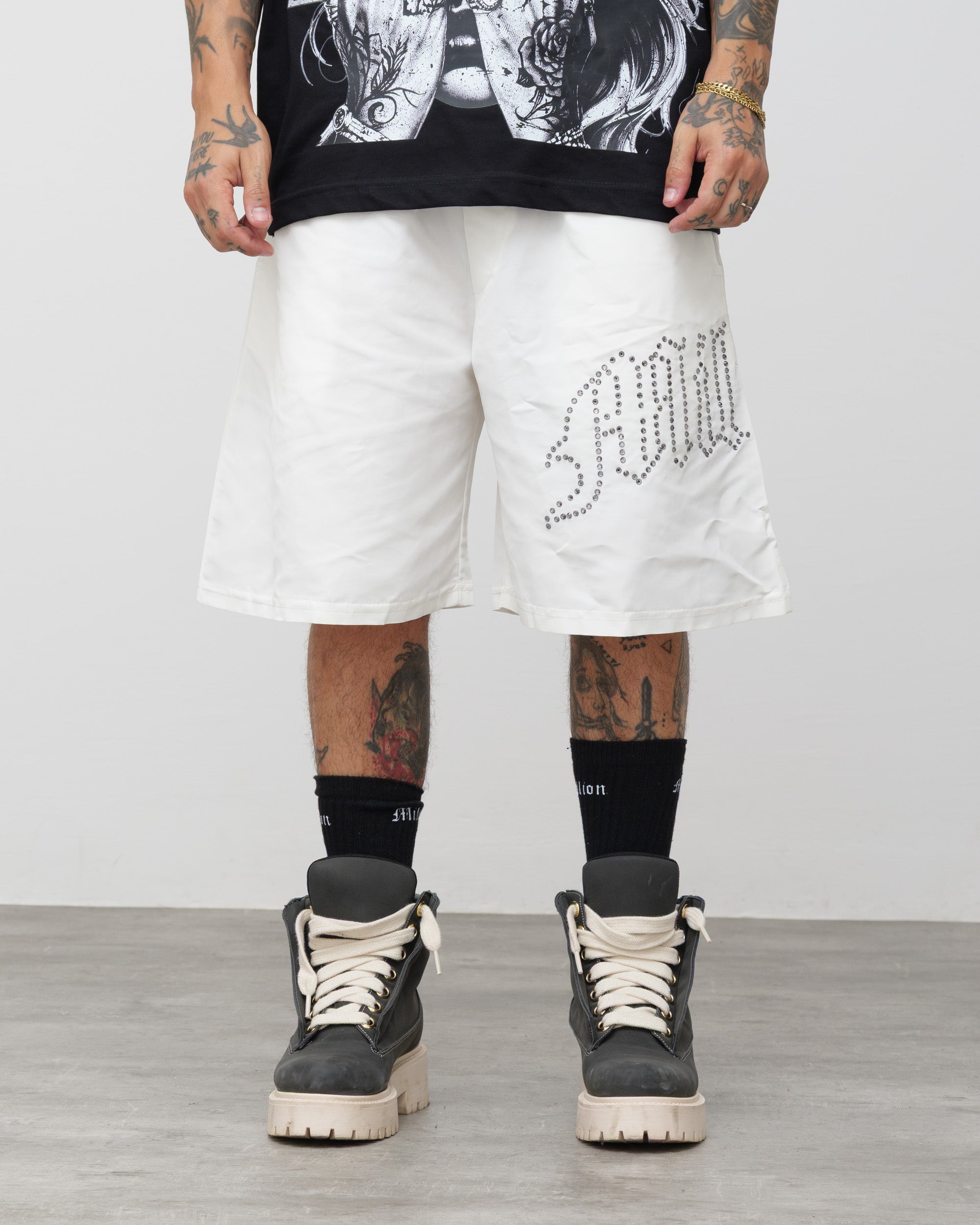Tech Shorts White - Black Diamond