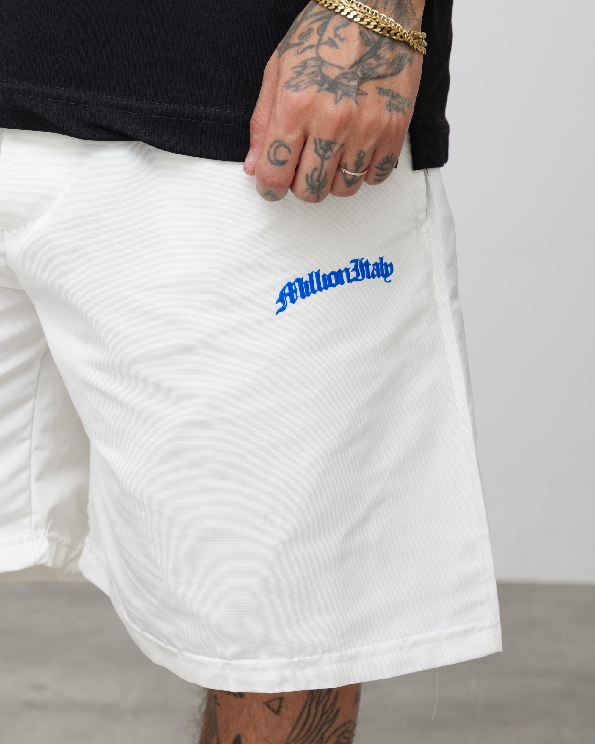 Tech Shorts Black - Blue Logo