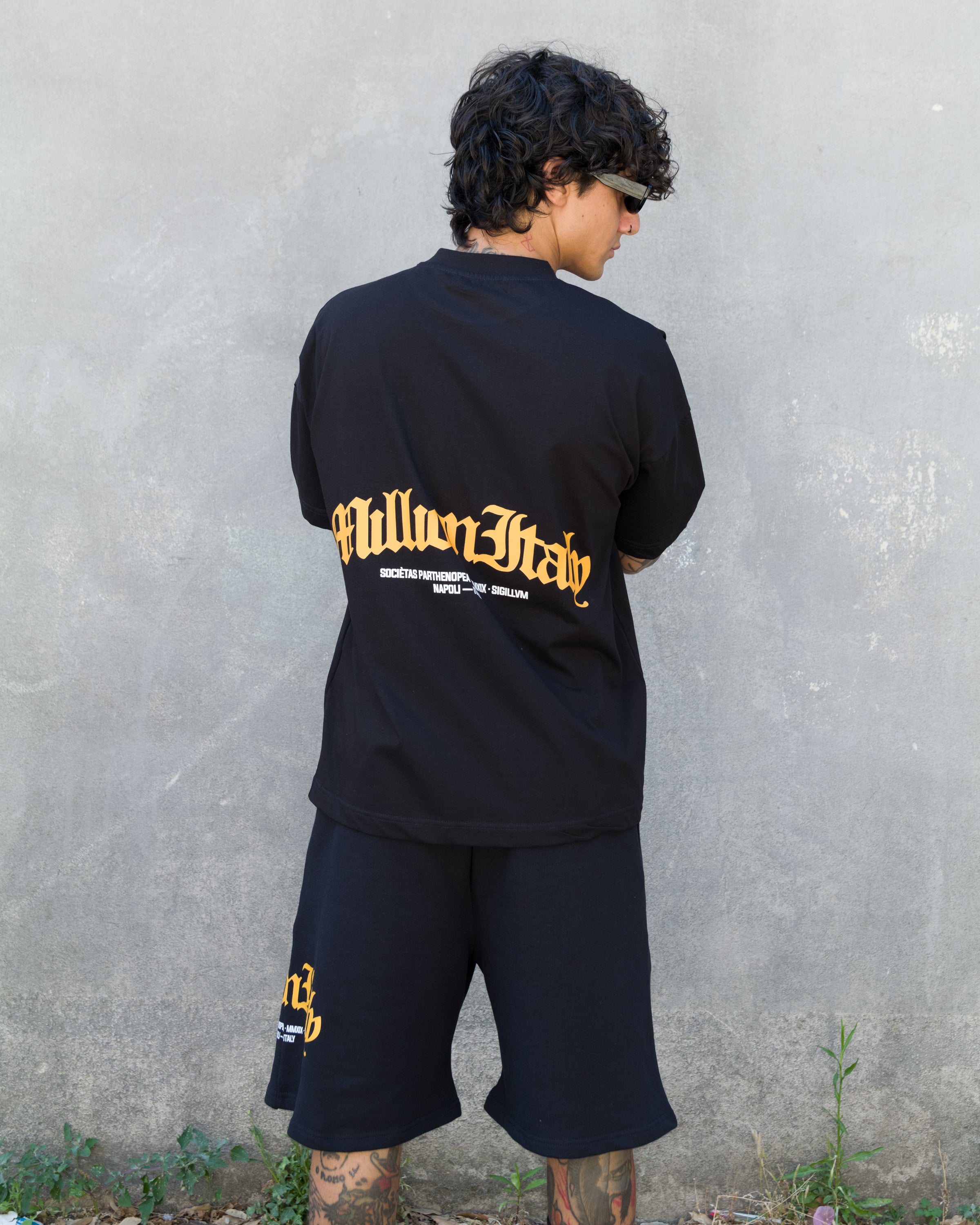 Black Arch Logo Yellow T-Shirt