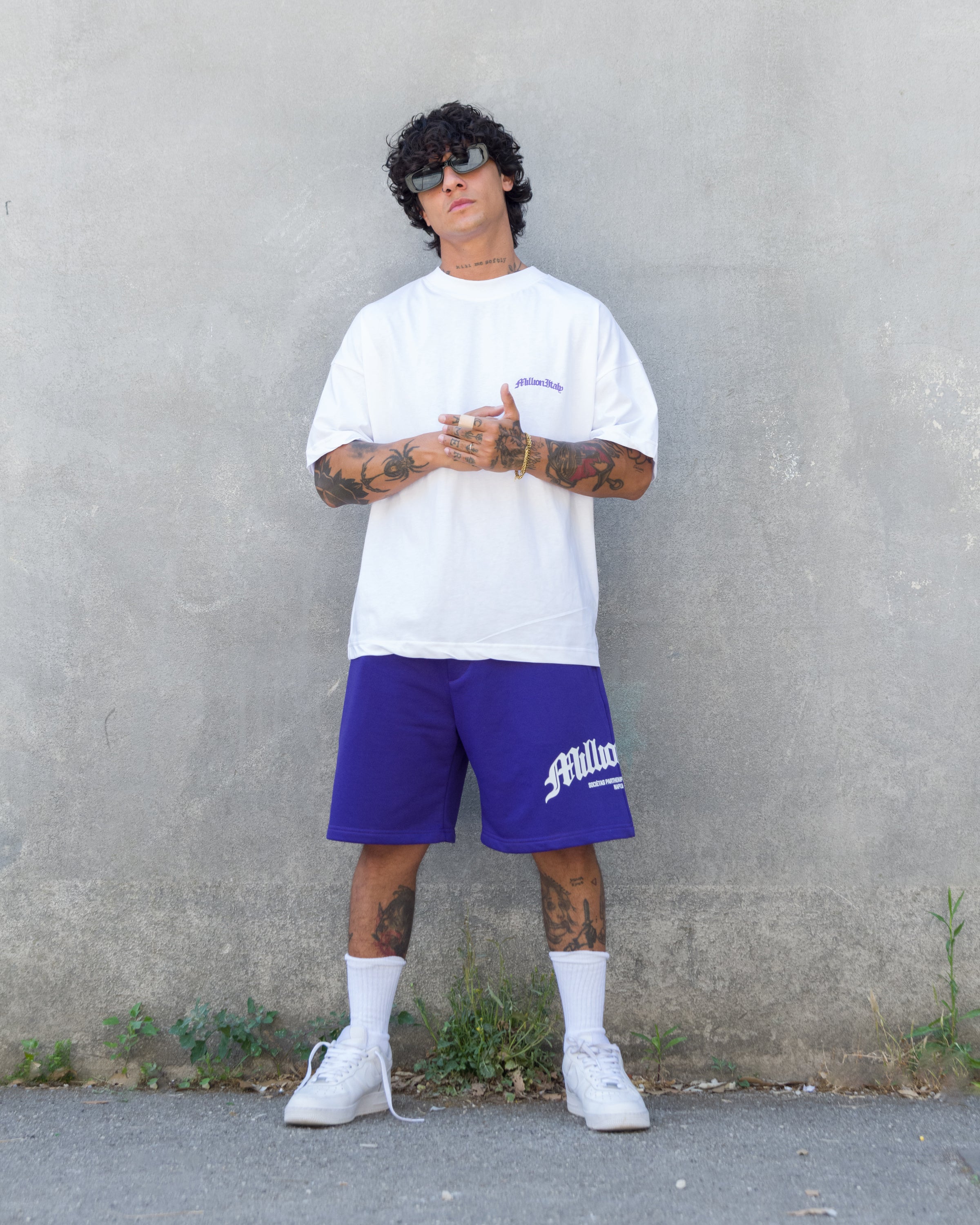 Purple Arch Logo Shorts