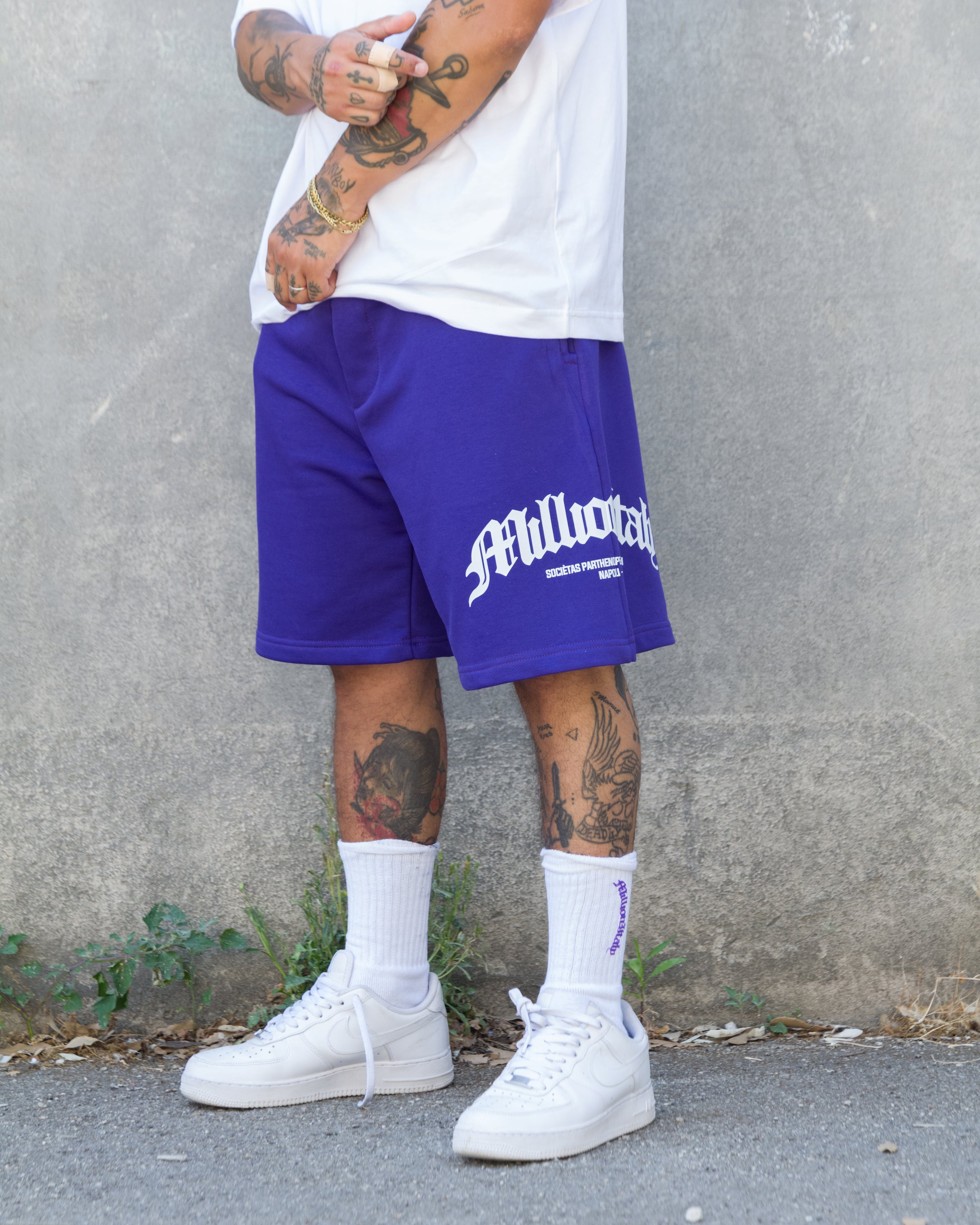 Purple Arch Logo Shorts
