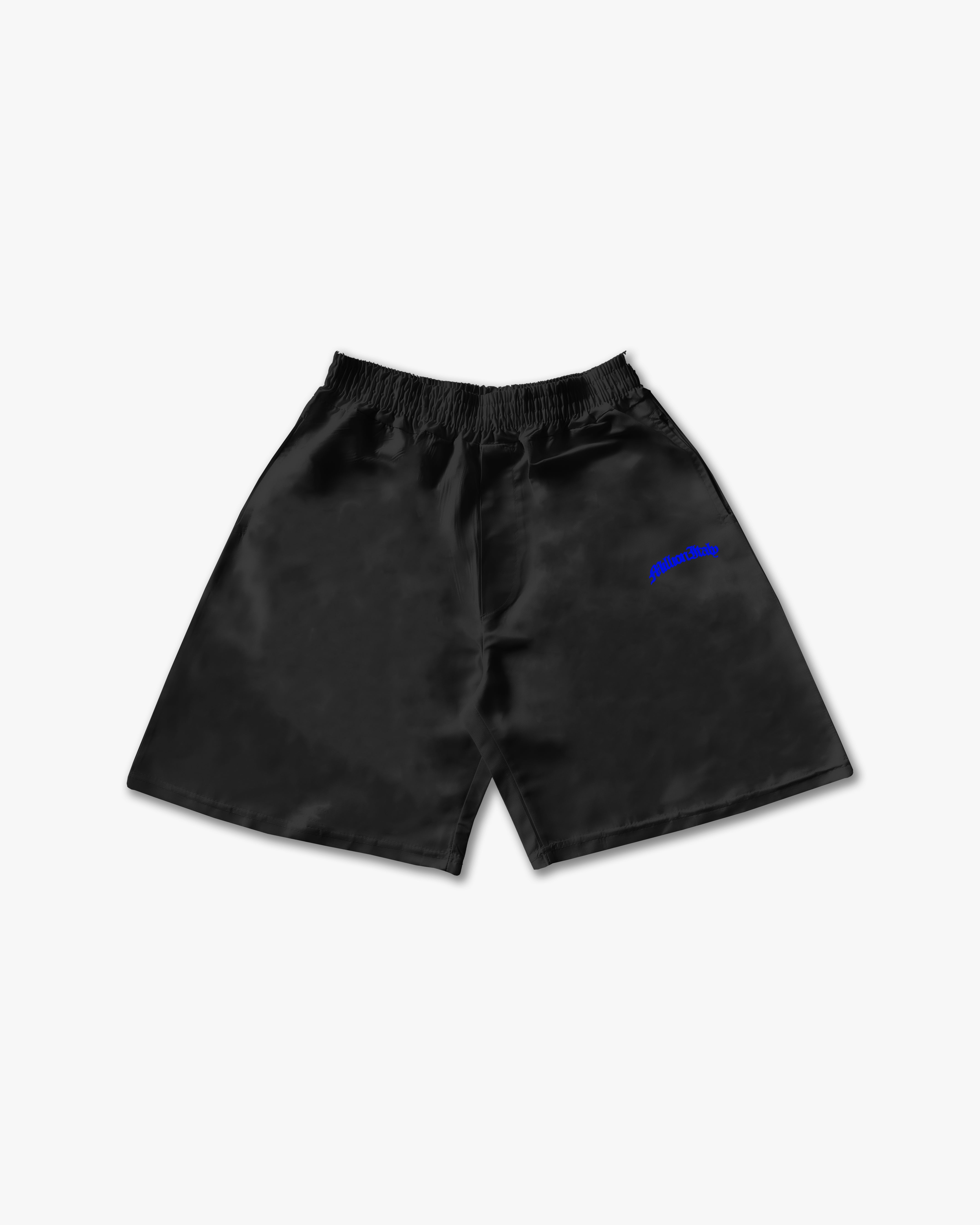 Tech Shorts Black - Blue Logo