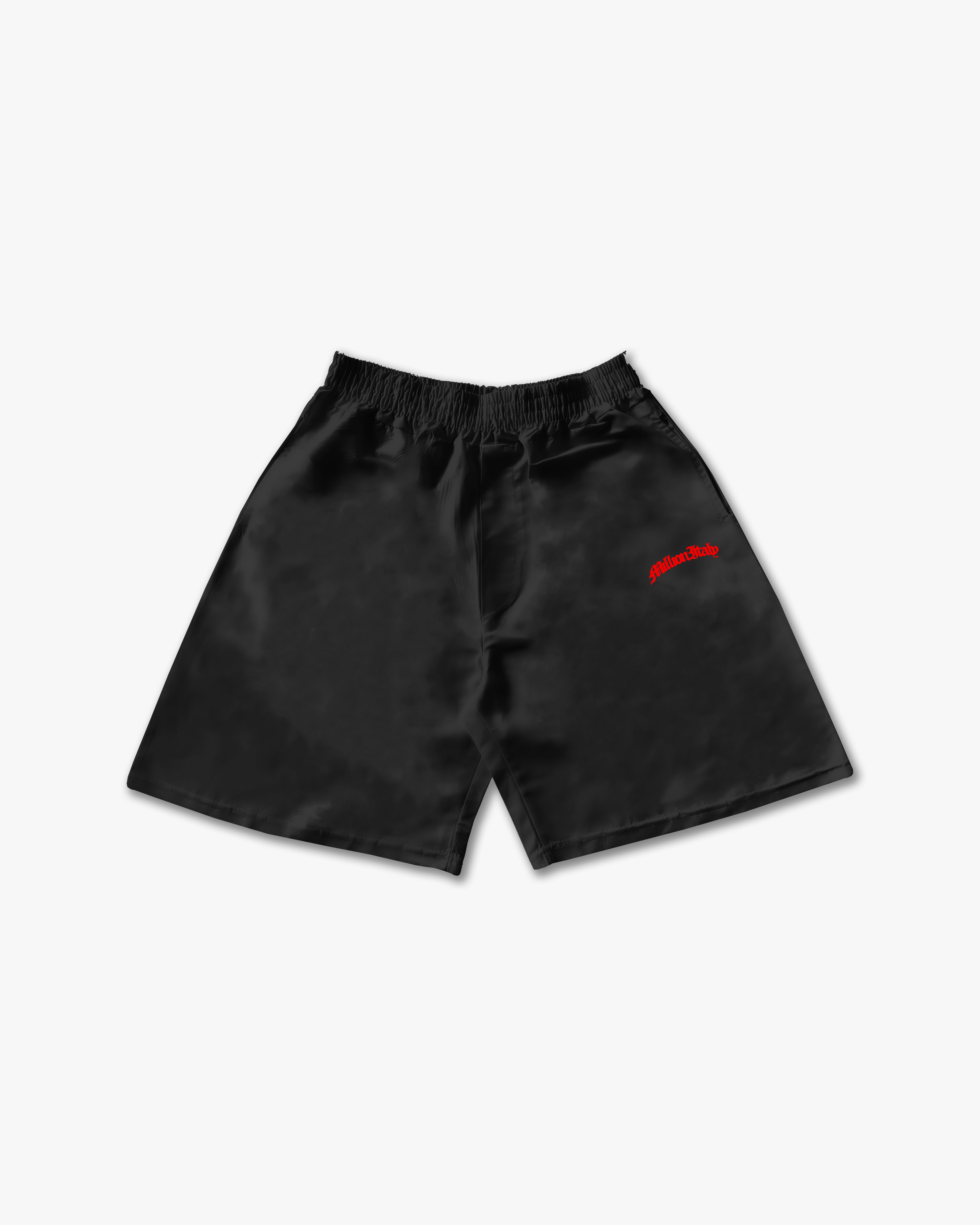 Tech Shorts Black - Red Logo