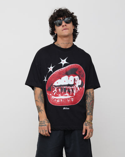 Lips Black T-Shirt