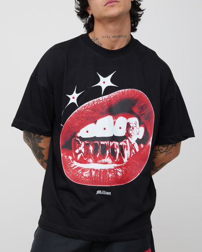 Lips Black T-Shirt