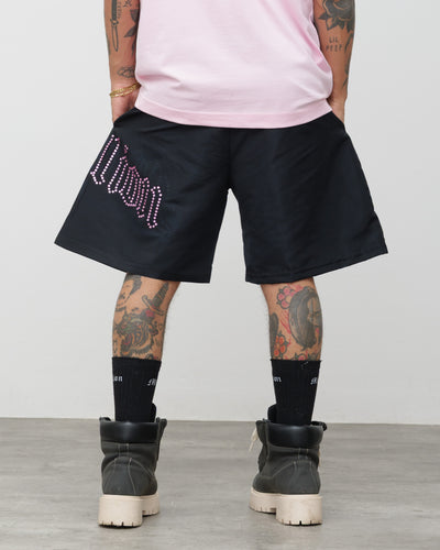 Tech Shorts Black - Pink Diamond