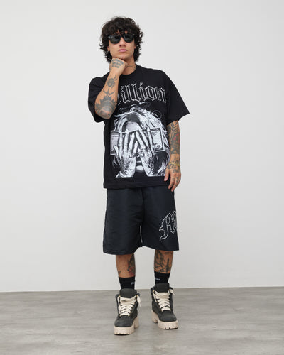 Tech Shorts Black - White Diamond