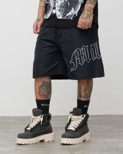 Tech Shorts Black - White Diamond