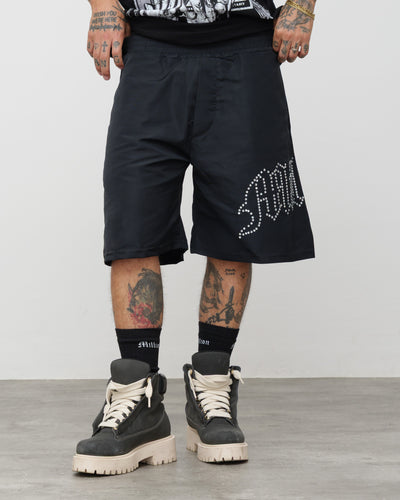 Tech Shorts Black - White Diamond