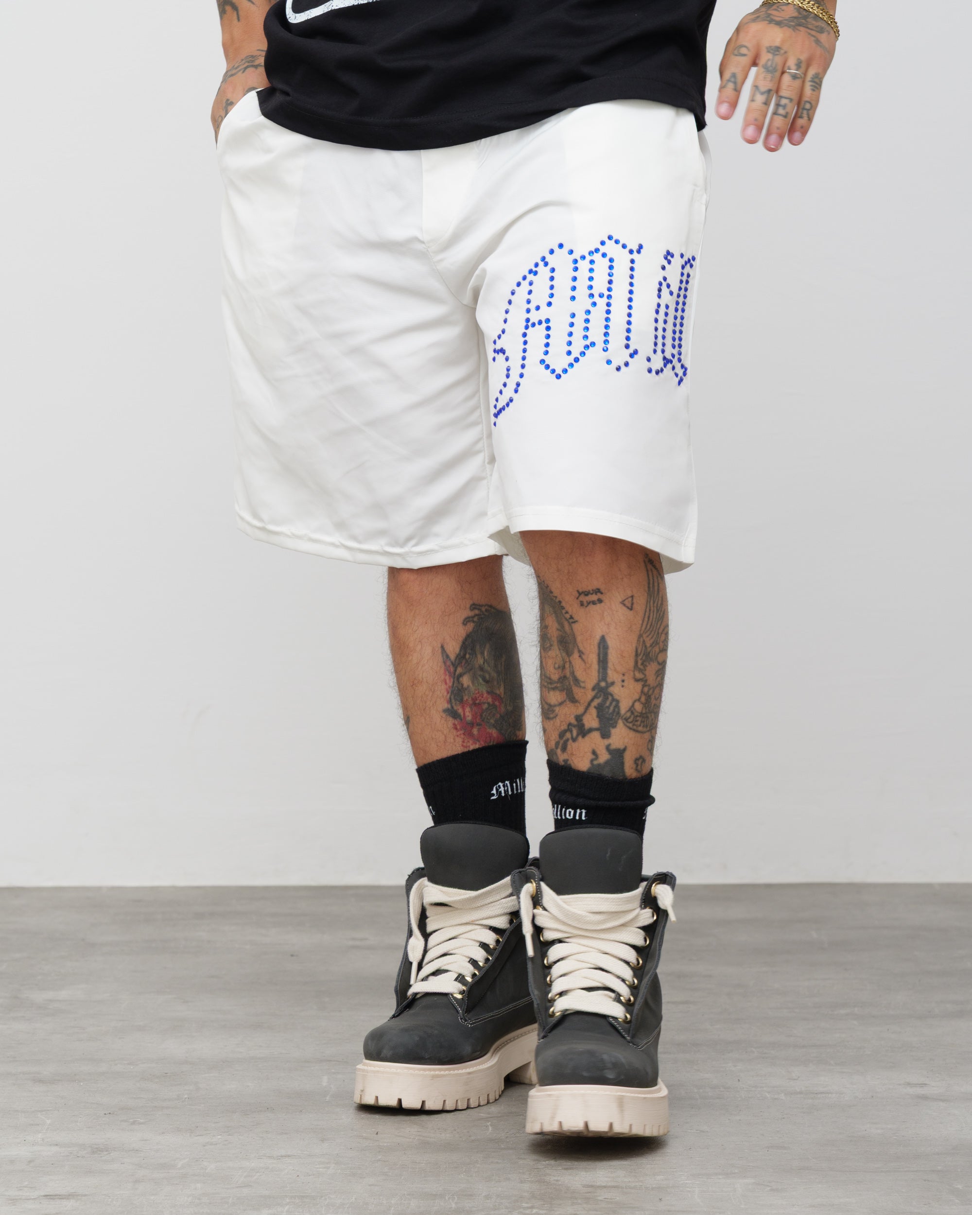 Tech Shorts Black - Blue Diamond
