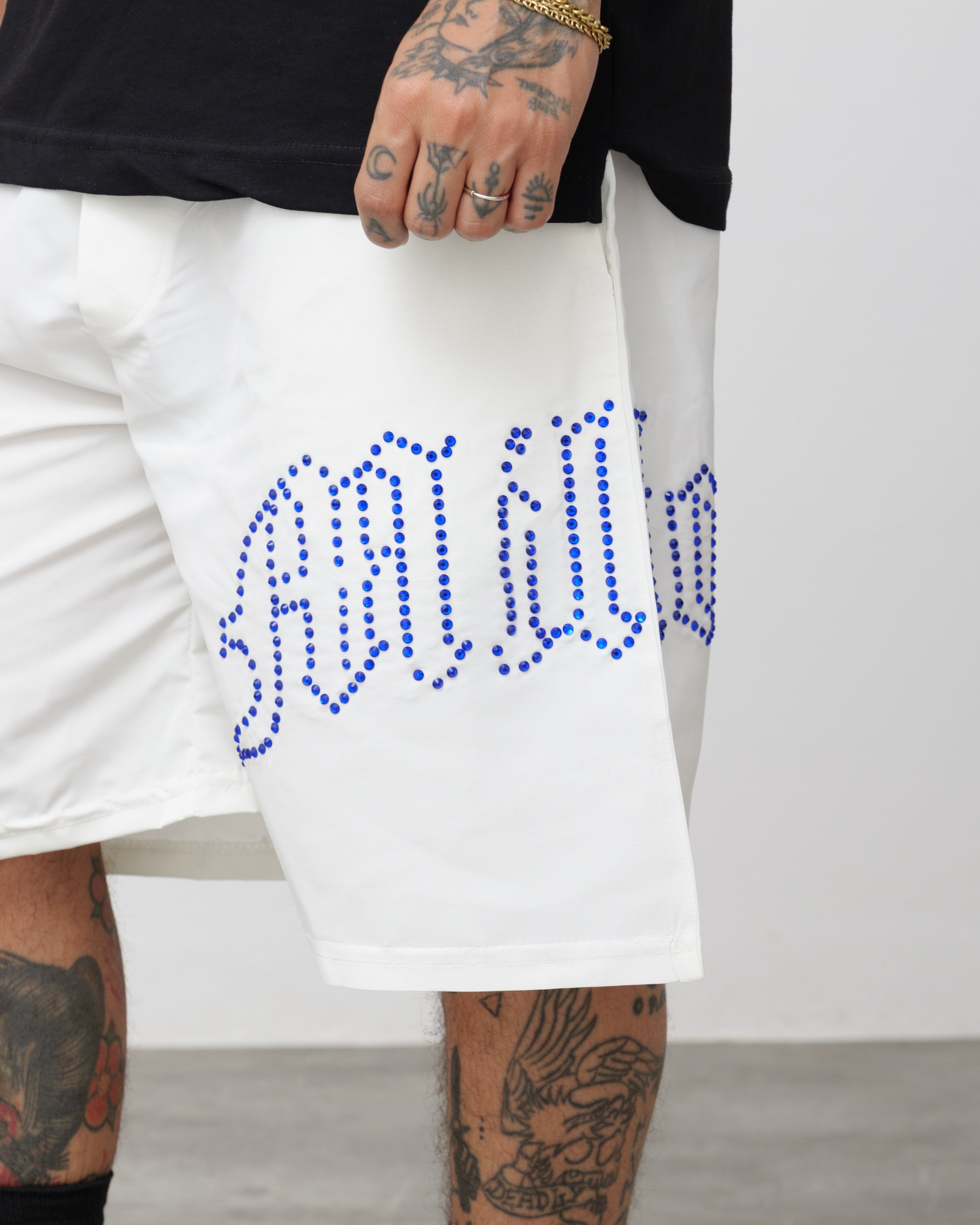 Tech Shorts Black - Blue Diamond