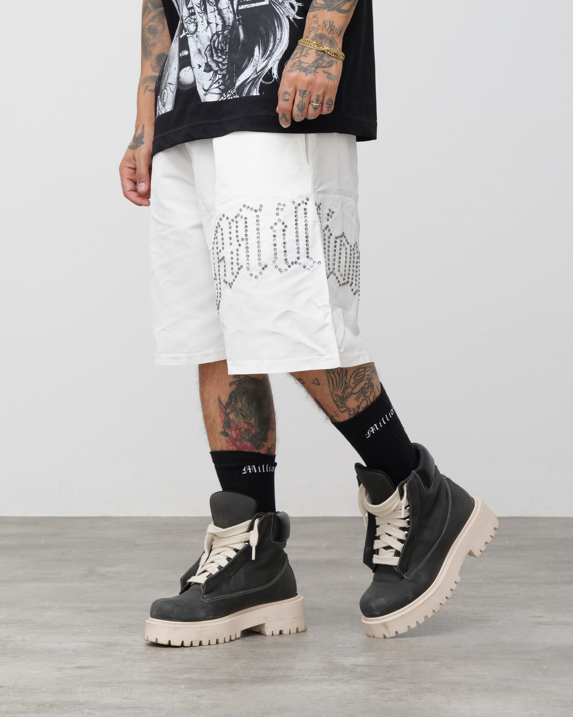 Tech Shorts White - Black Diamond
