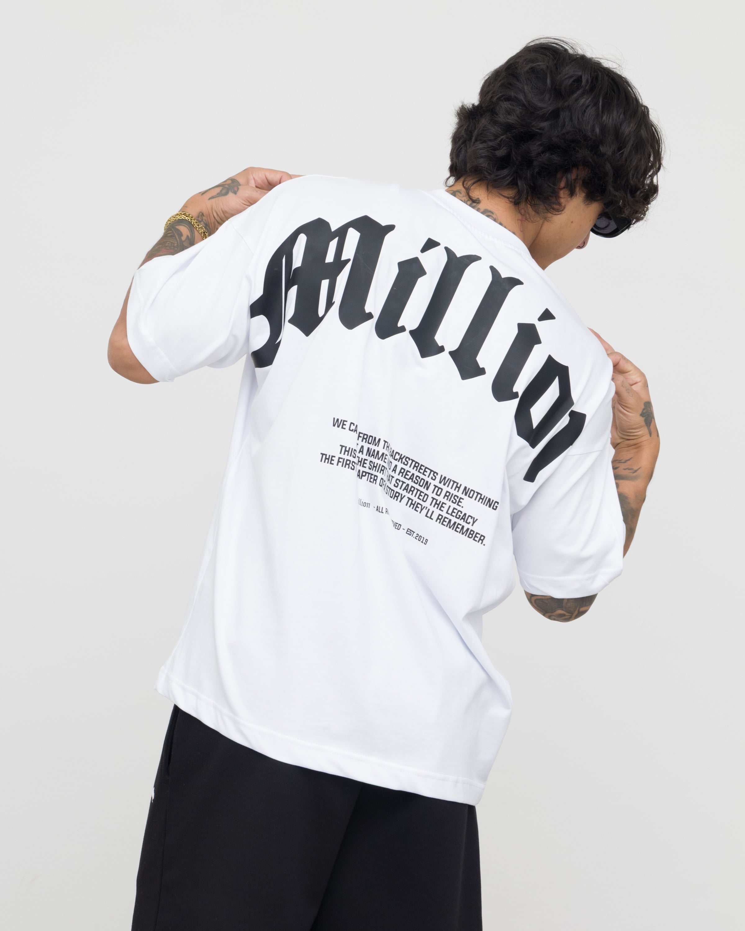 White Origin Black T-Shirt