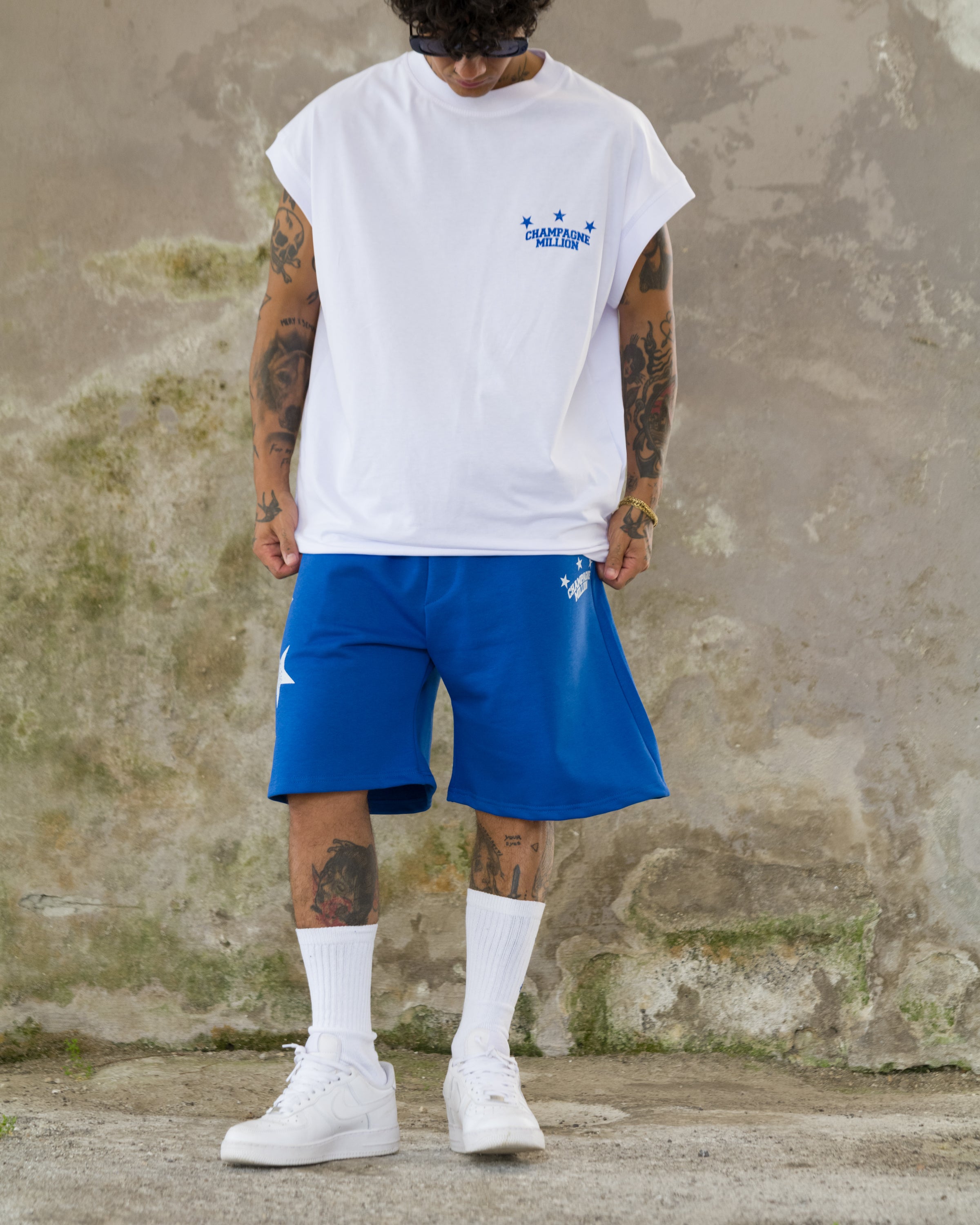 Blue Champagne Million Shorts