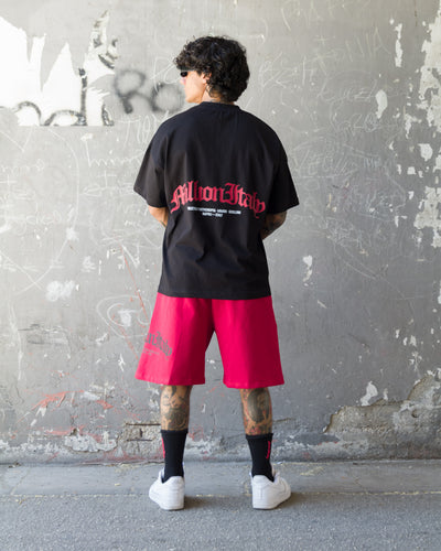 Black Arch Logo Red T-Shirt