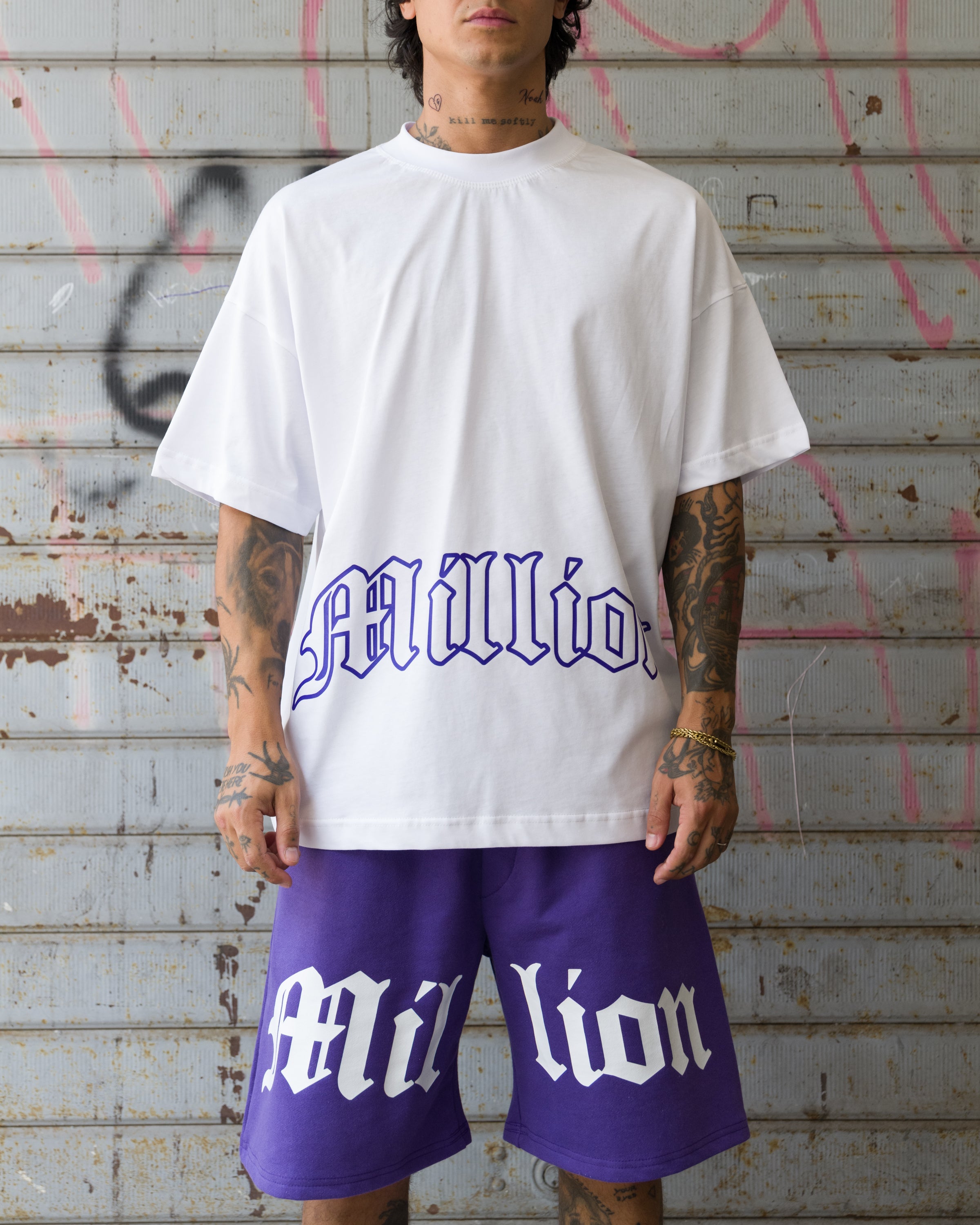 T-Shirt Gothic Outline Viola
