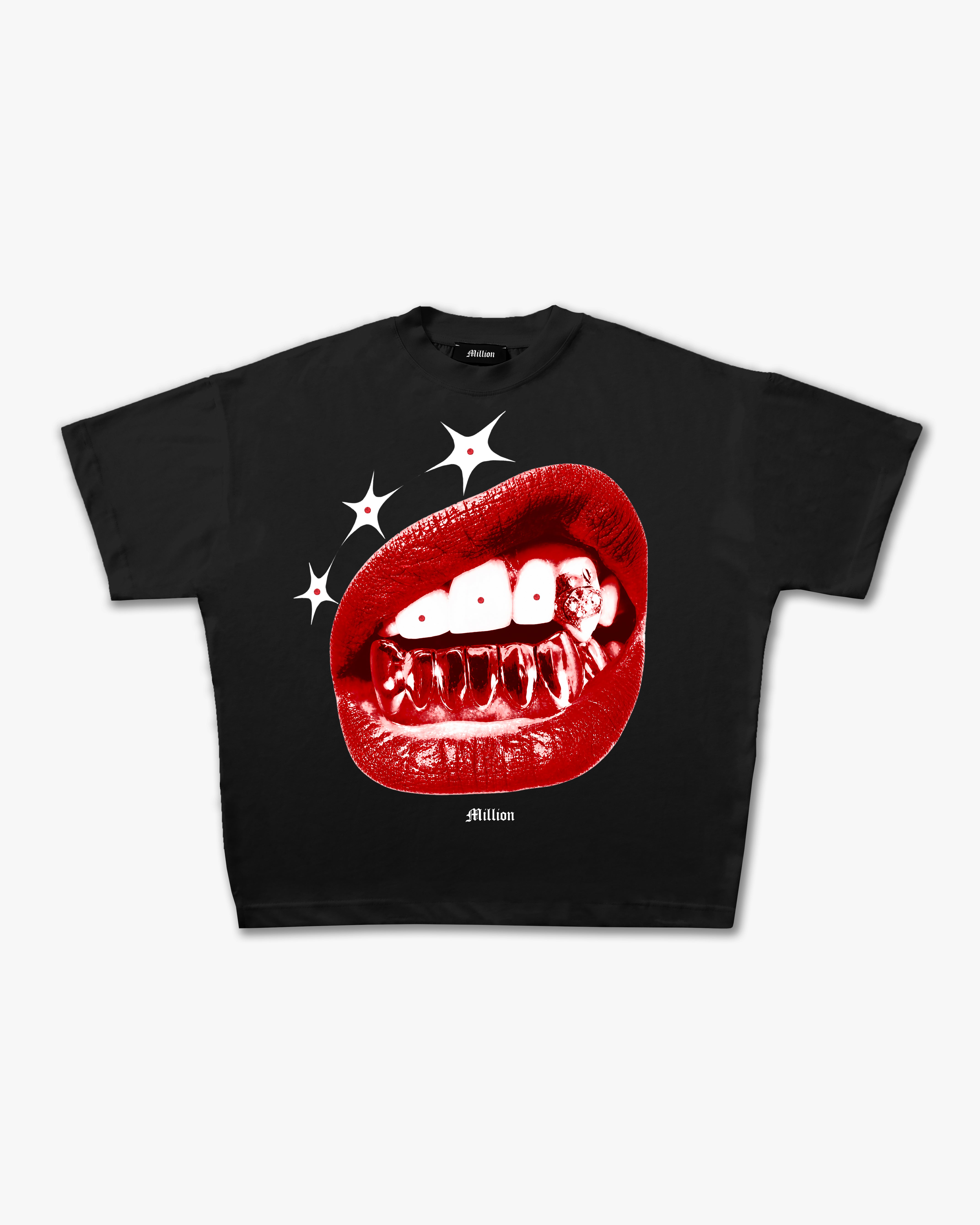 Lips Black T-Shirt