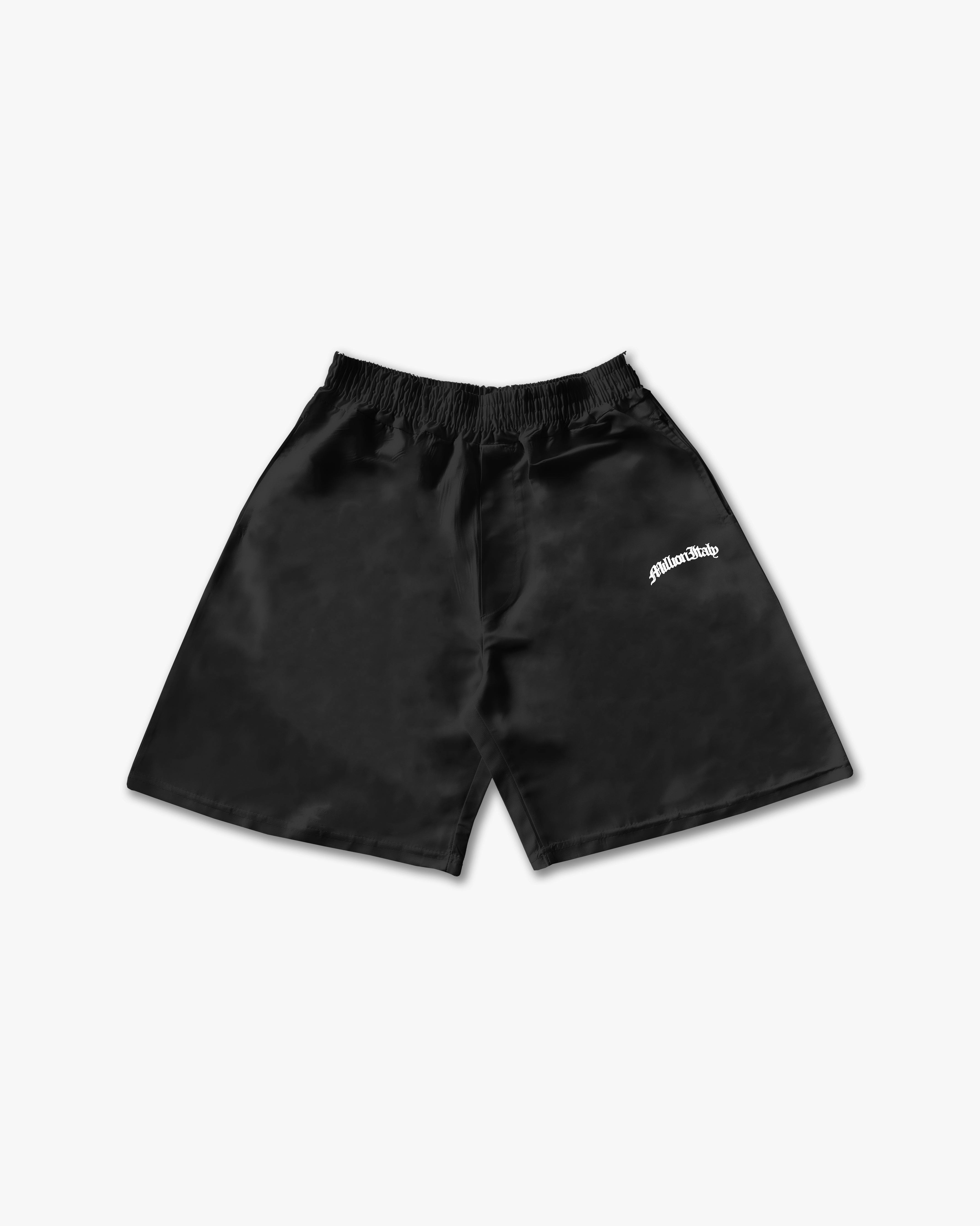 Tech Black Shorts - White Logo