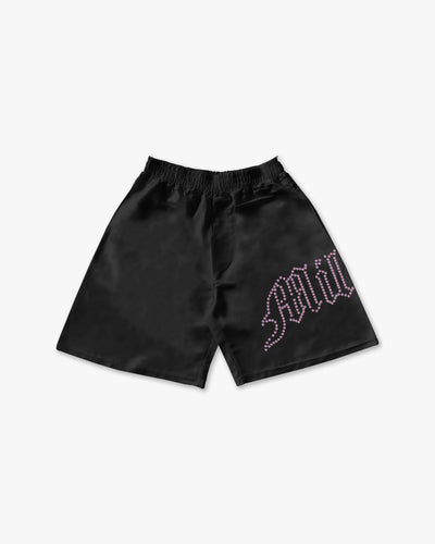 Tech Shorts Black - Pink Diamond