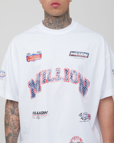 White Racing T-Shirt